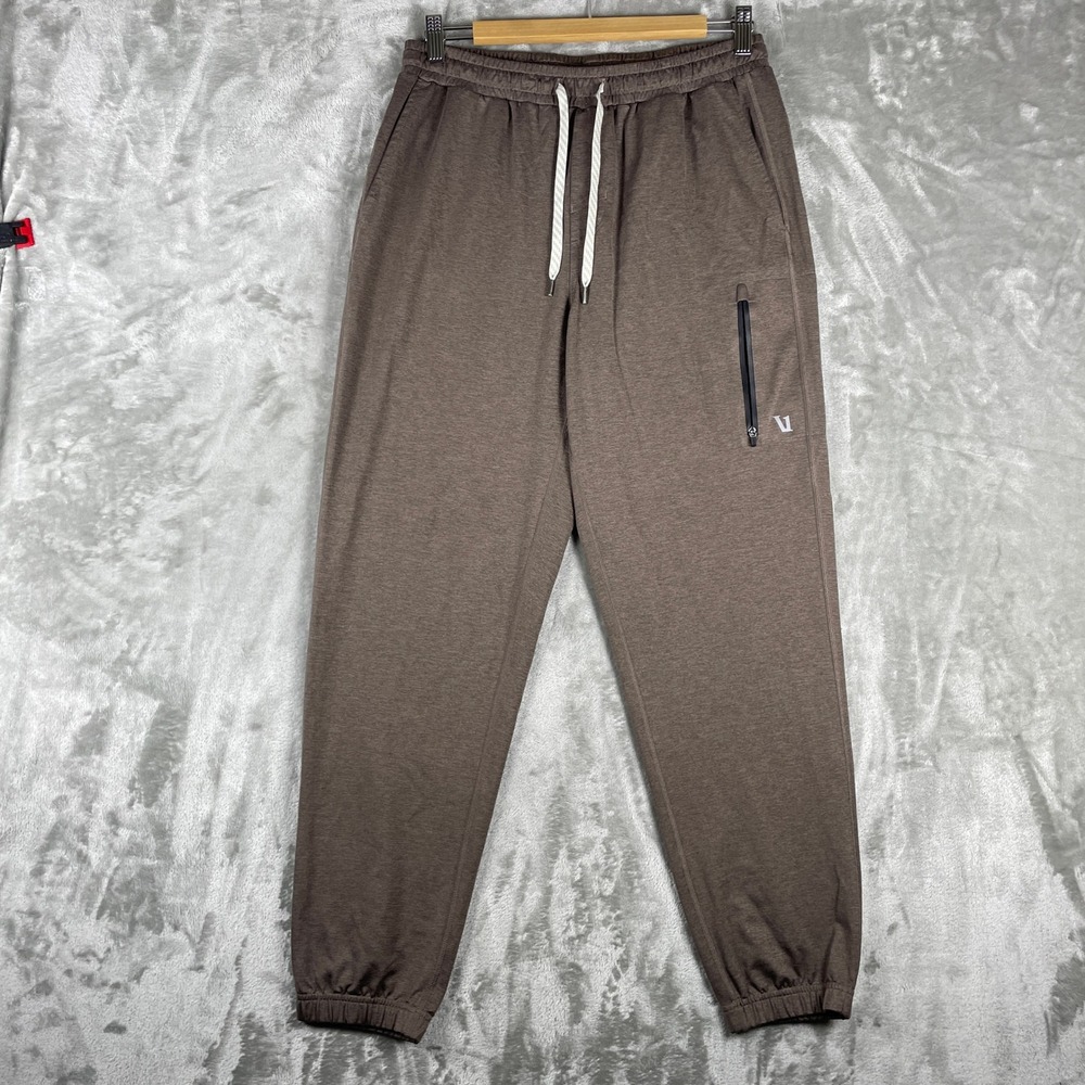 Vuori Sunday Performance Jogger Men Size S Brown Elastic Waist Pockets